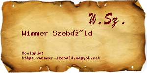 Wimmer Szebáld névjegykártya